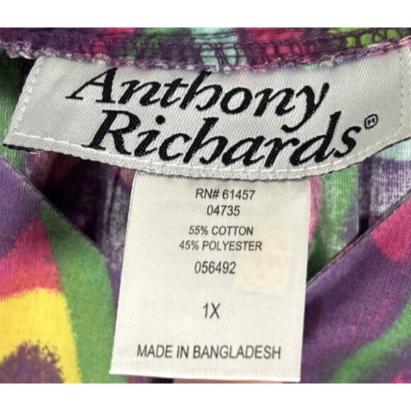 Anthony Richard’s Women’s 1X Muumuu Hearts AOP Ruffle Hem Patio Dress Lounge - Picture 8 of 11